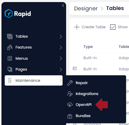 Open API location